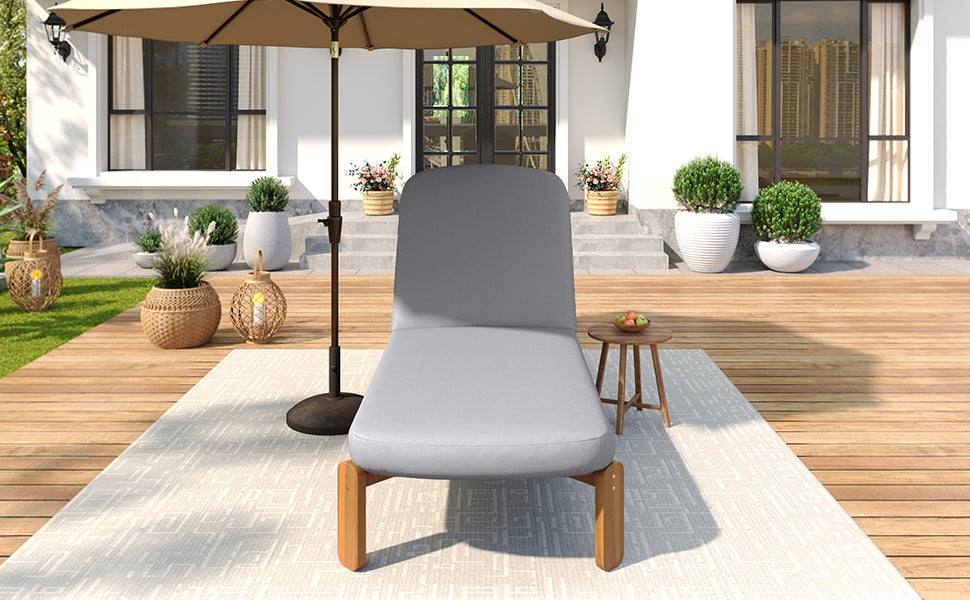 Outdoor Chaise Lounge Adjustable Patio Chaise