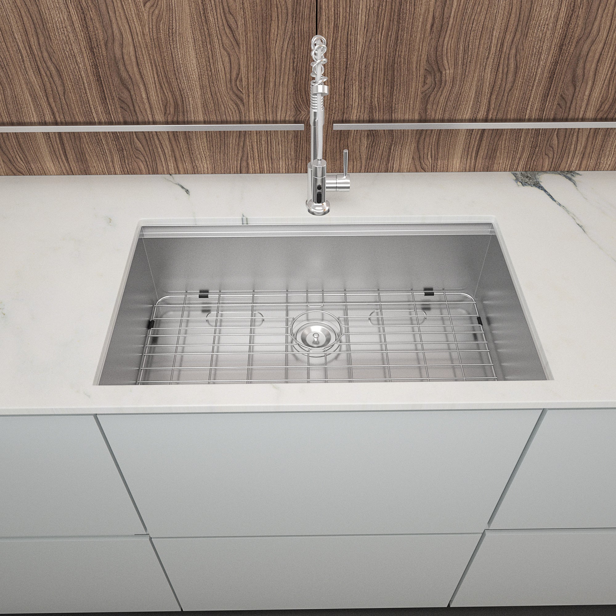 30" Undermount Kitchen Sink - 16 Gauge Stainless Steel