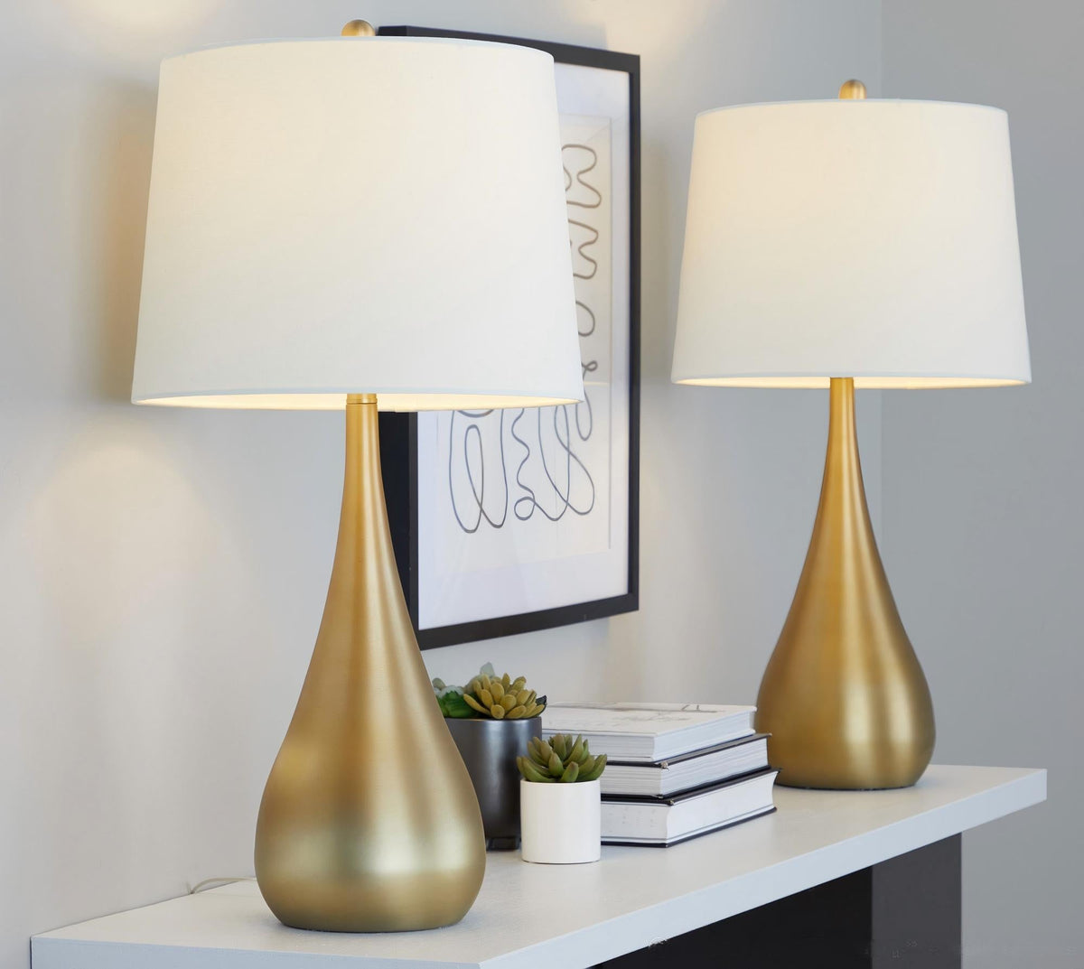 29" Contemporary Metal Table Lamp