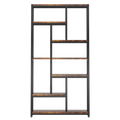 78.7" Extra Tall 7-Tier Industrial Vintage Rustic Bookcase