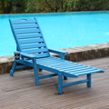 HDPE Chaise Lounge Chair Outdoor with 4-Position Adjustable Backrest