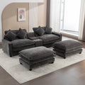 111" Sectional Sofa Chenille Upholstered Sofa