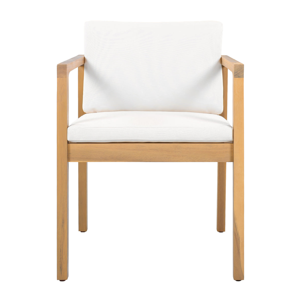 Outdoor Dining Chairs Set of 2 with Acacia Wood Frame