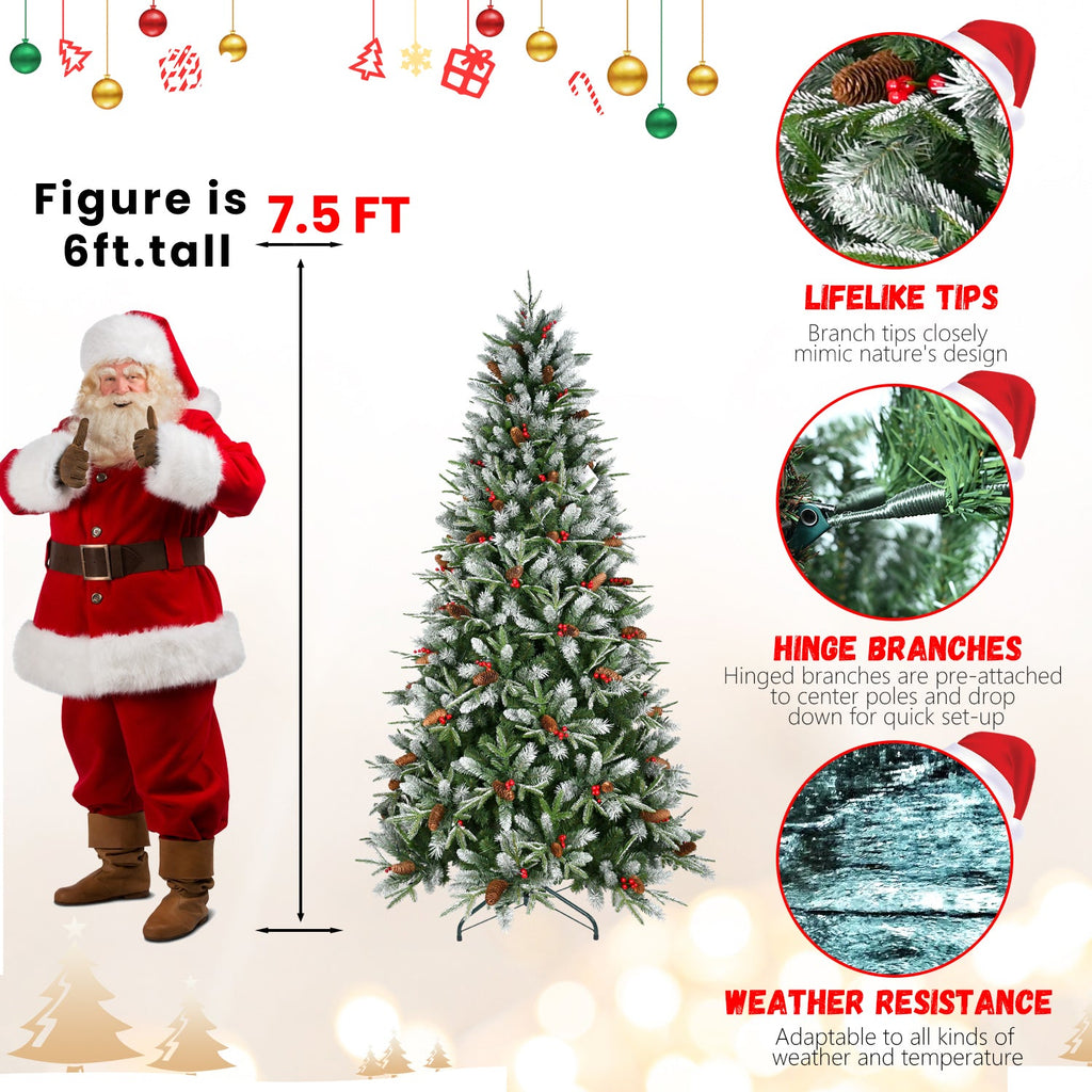 7.5FT Christmas Tree with 2514 Tips