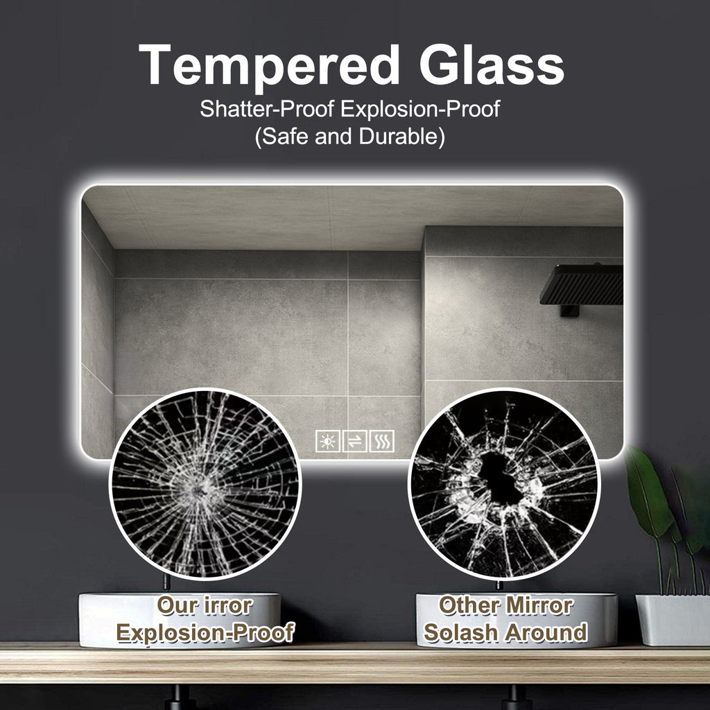 28"x60" Frameless LED Bathroom Mirror