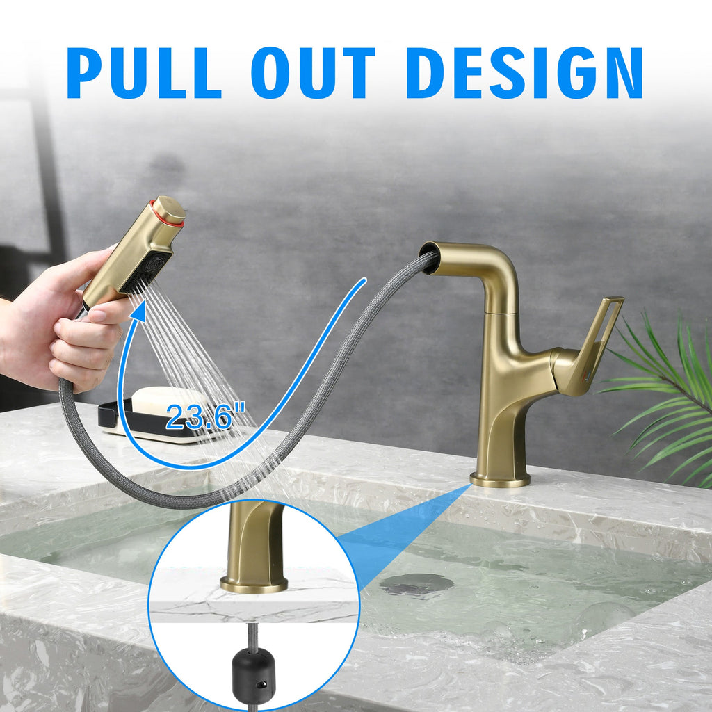 Brushed Bathroom Sink Faucet