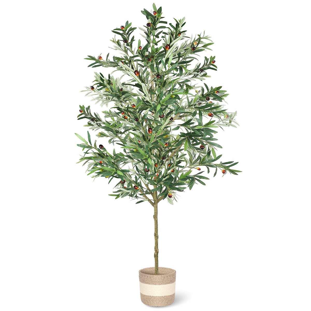 7FT Artificial Olive Tree Indoor Tall Faux Plant