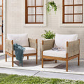 Outdoor Club Chairs (Set of 2) with Diamond-Pattern