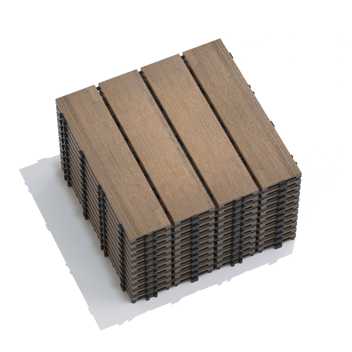WPC Wood-Plastic Composite Patio Floor Tiles