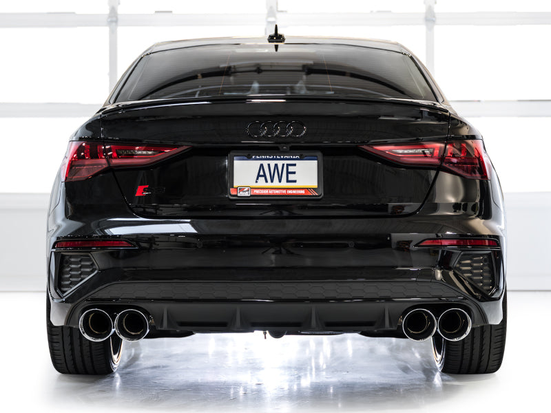 AWE Tuning AWE 22-24 Audi 8Y S3 Touring Edition Exhaust - Chrome Silver Tips 3015-42897