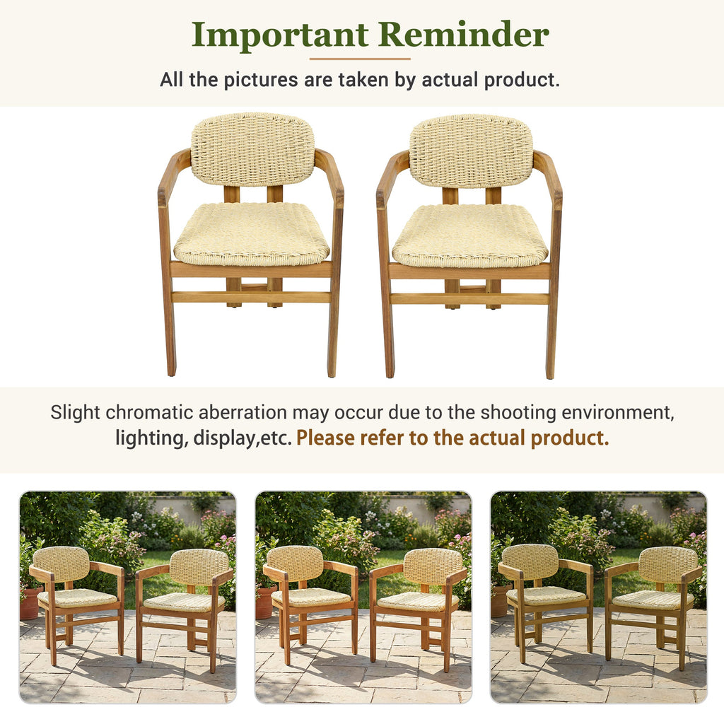 Outdoor Woven Rattan Chair Set