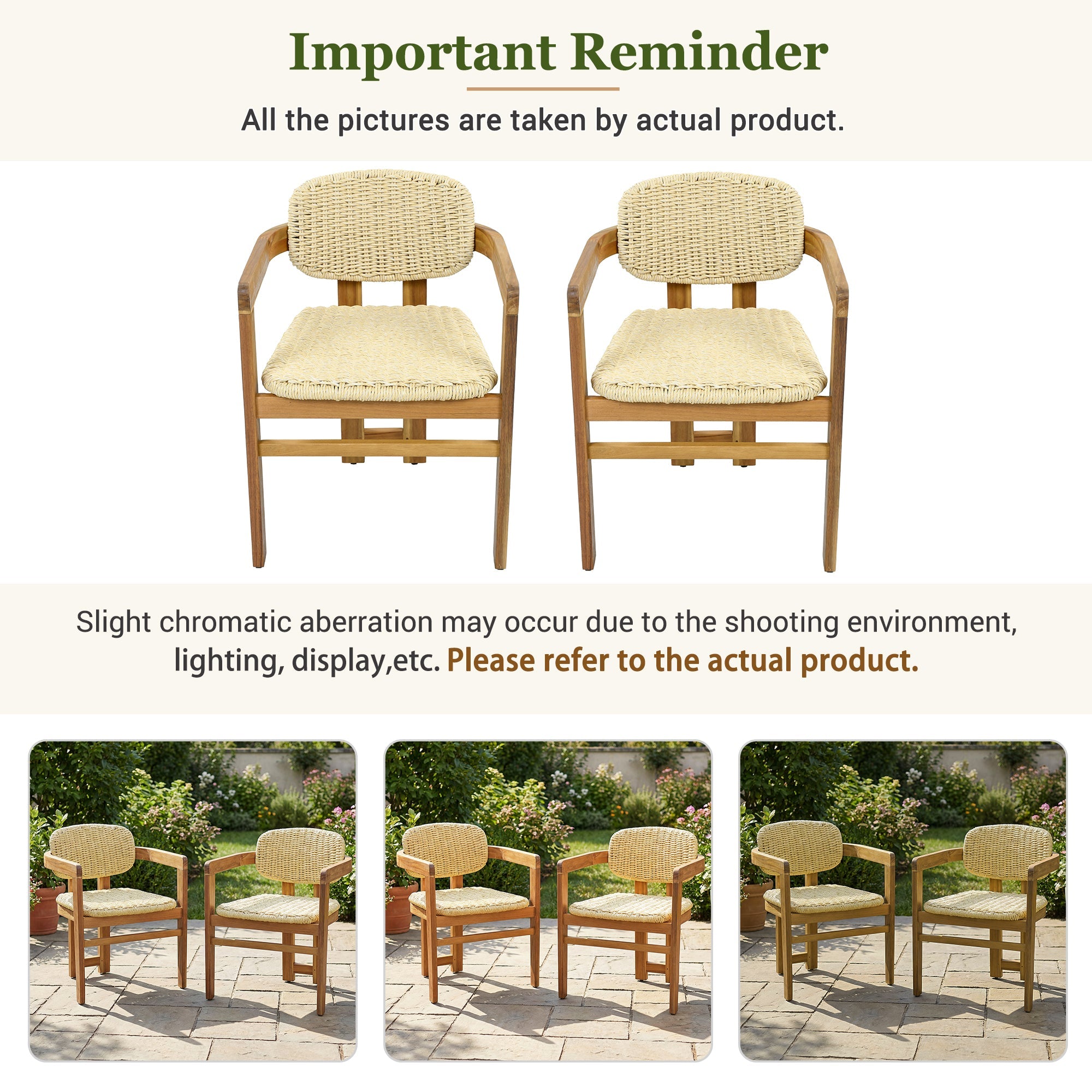 Outdoor Woven Rattan Chair Set