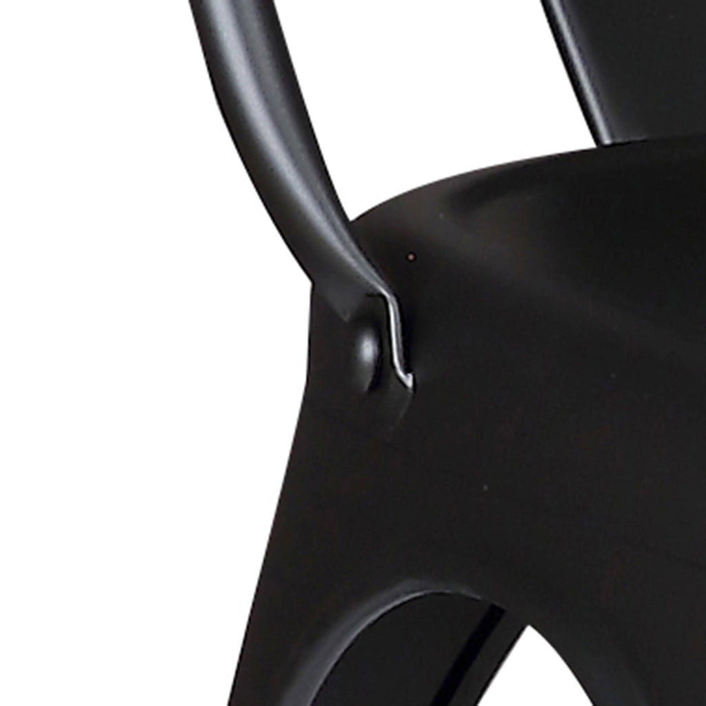 Set of 4 Stackable Metal Dining Chairs
