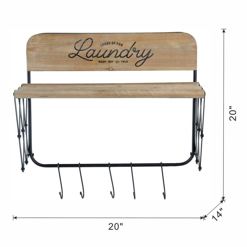 20x14x20 Laundry Rack with Accordion Design