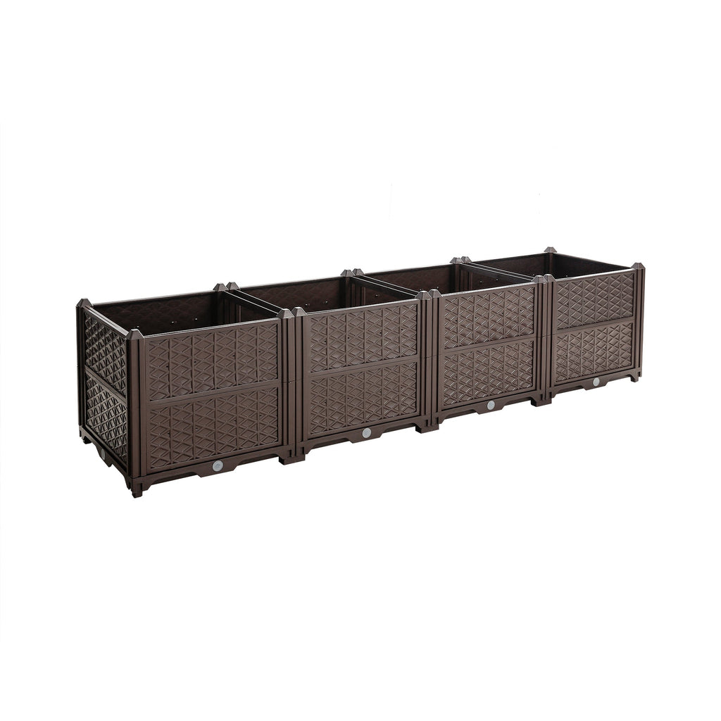 Indoor and Outdoor Rectangular Plastic Planting Box