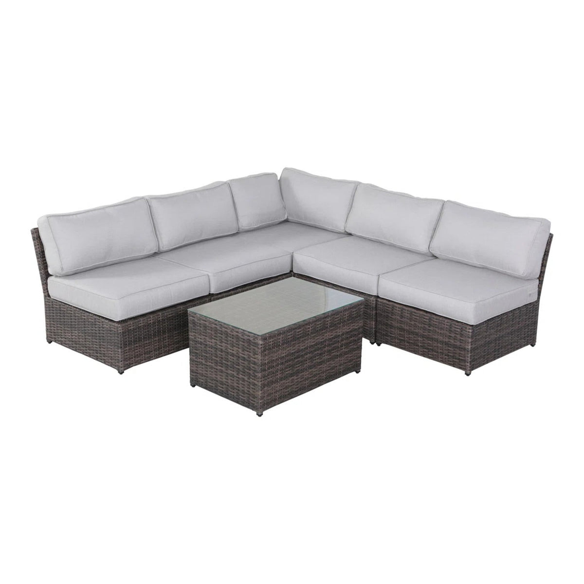 4-Person Wicker Outdoor Seating Set with Cushions