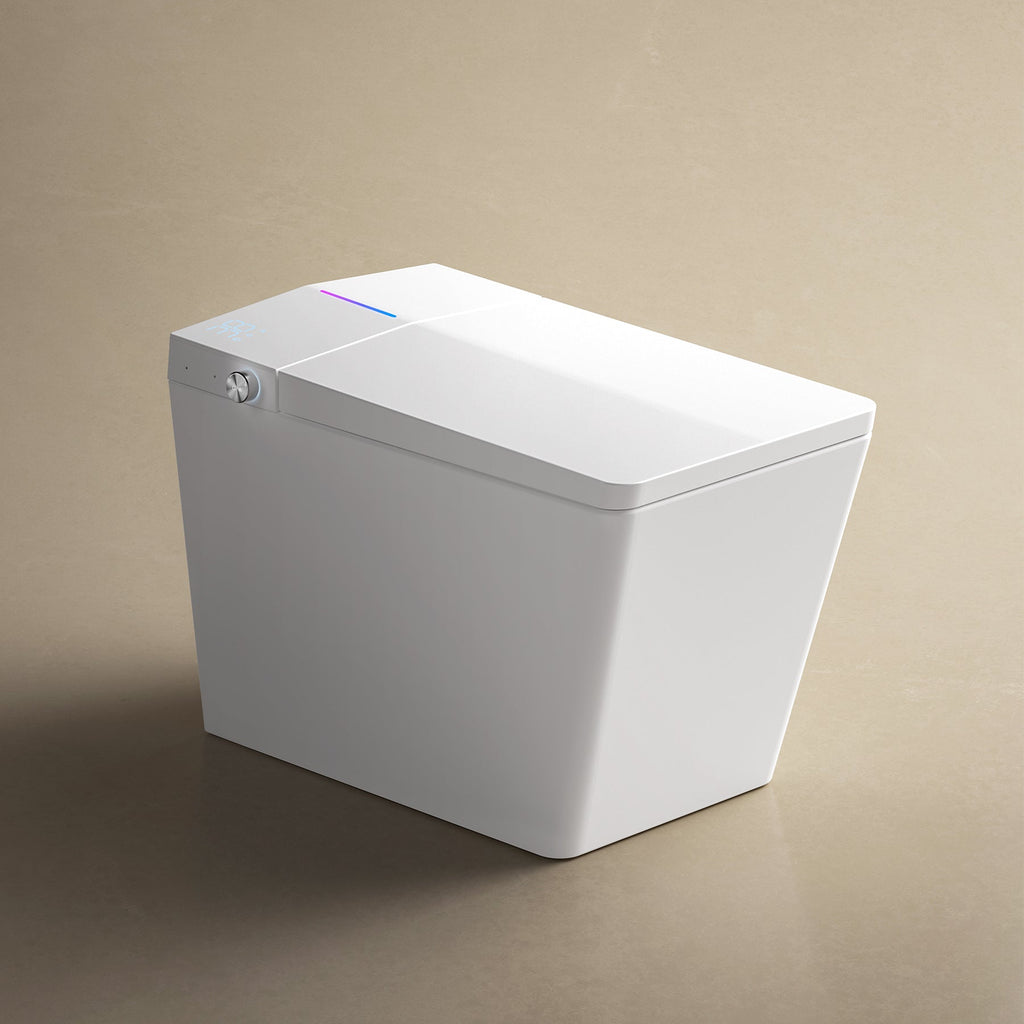 Square Smart Toilet with Built-in Tank