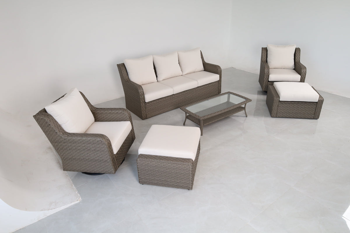 Luxury Rattan Patio Conversation Set