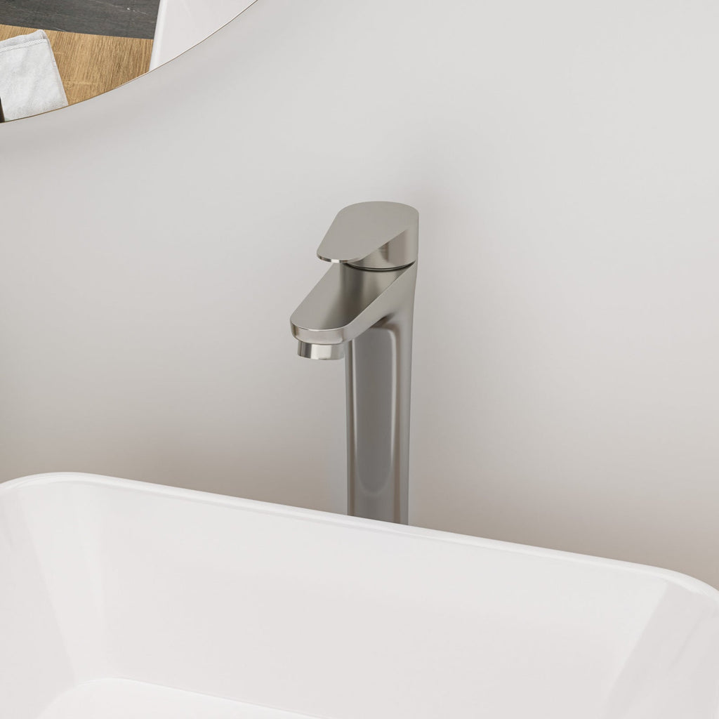 Brushed Nickel Vessel Sink Faucet