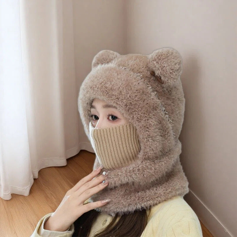 Warm, Windproof Knitted Wool Hat With Earflaps