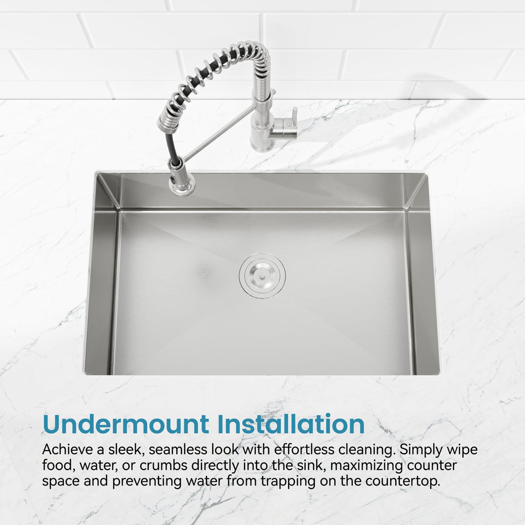 Stainless Steel Kitchen Sink, 30"x19" Drop In Single Bowl