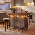 U_Style 3-in-1 Sideboard Table, Counter Height Table & Bar Table with Wine Storage