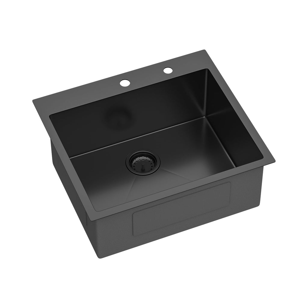 25 x 22 x 10 Inch Drop In Kitchen Sink Gunmetal