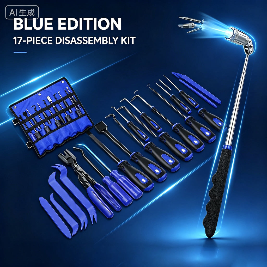 Car Removal Tool Kit 9 Pcs Oil Seal Hooks 4 Pcs Pry Bars Auto Trim Panel Disassembly Set For Car Modification
