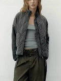 New Arrival Womens Diamond-quilted Cotton Jacket