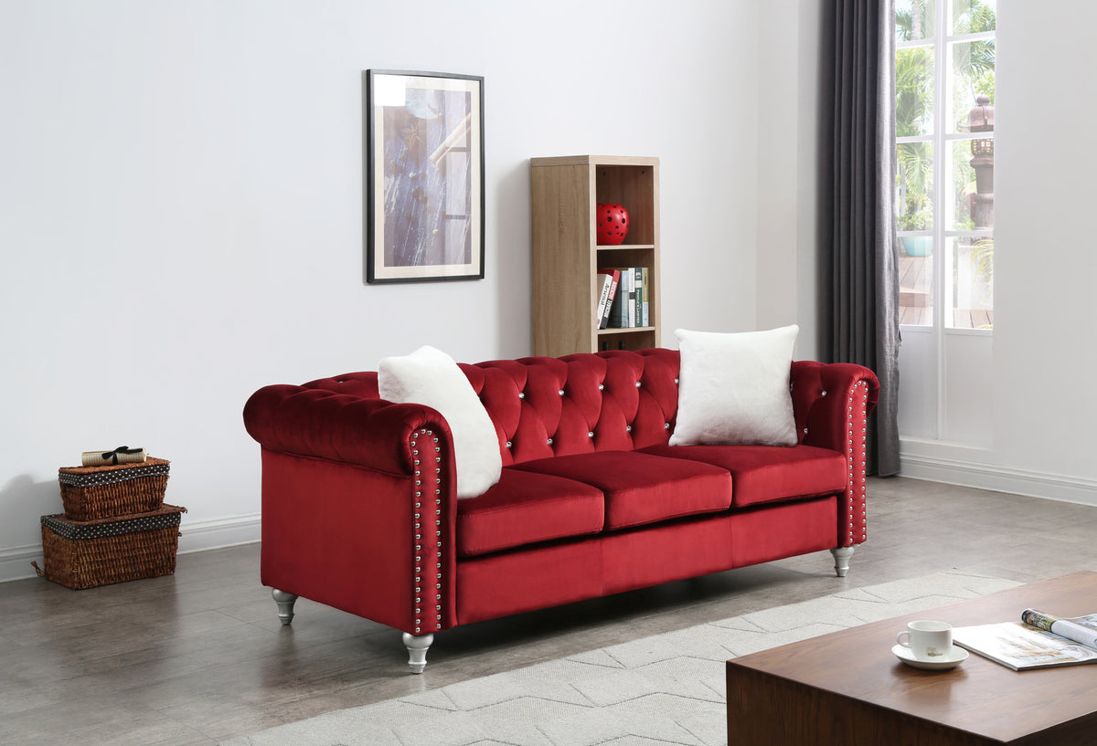Raisa G869A-S Sofa - Burgundy
