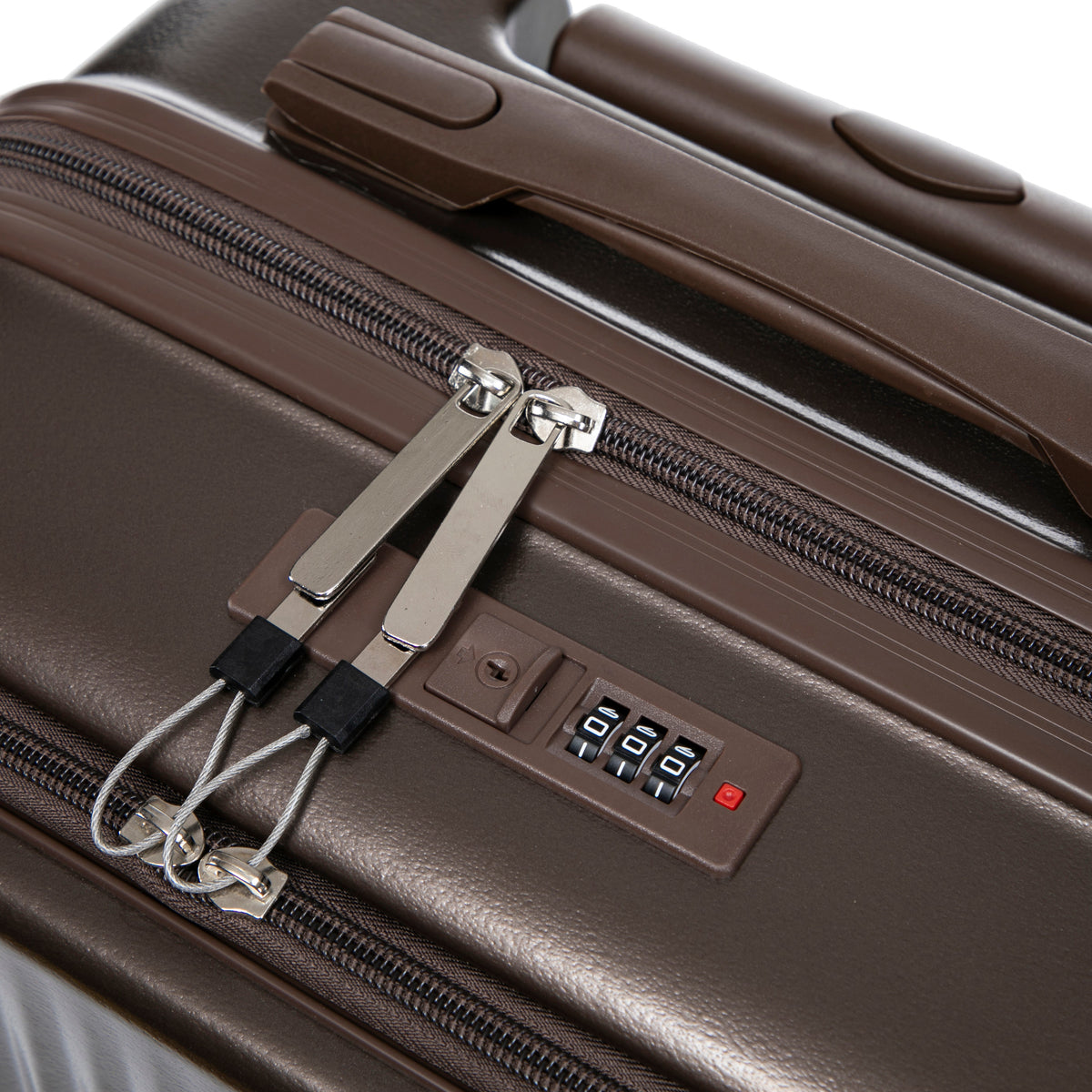 14"/20" 2 Pieces Set in ABS Spinner Wheel Luggage with Cosmetic Case