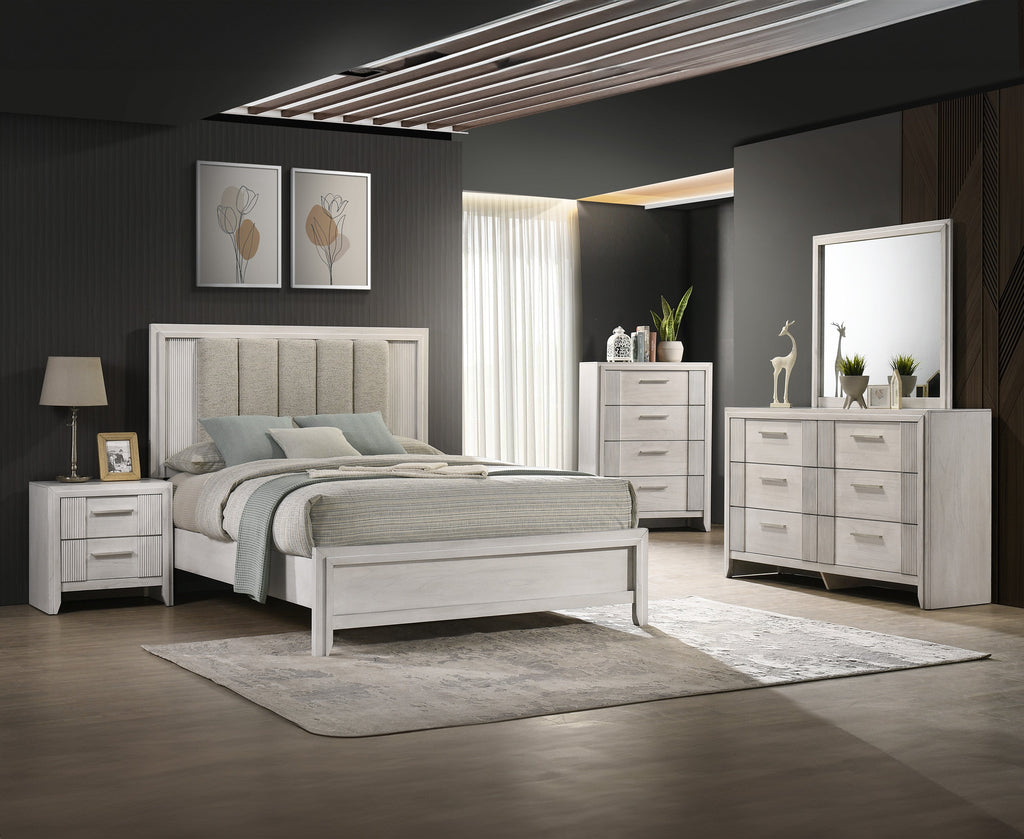 Contemporary 2-Drawer Nightstand - Mist