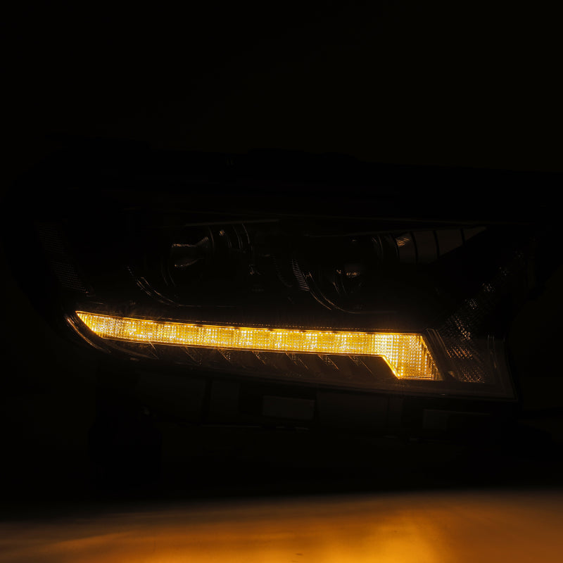 AlphaRex 2019+ Ford Ranger PRO-Series Proj Headlights Plank Style Alpha Black w/Seq Signal/DRL 880119 *Discontinued