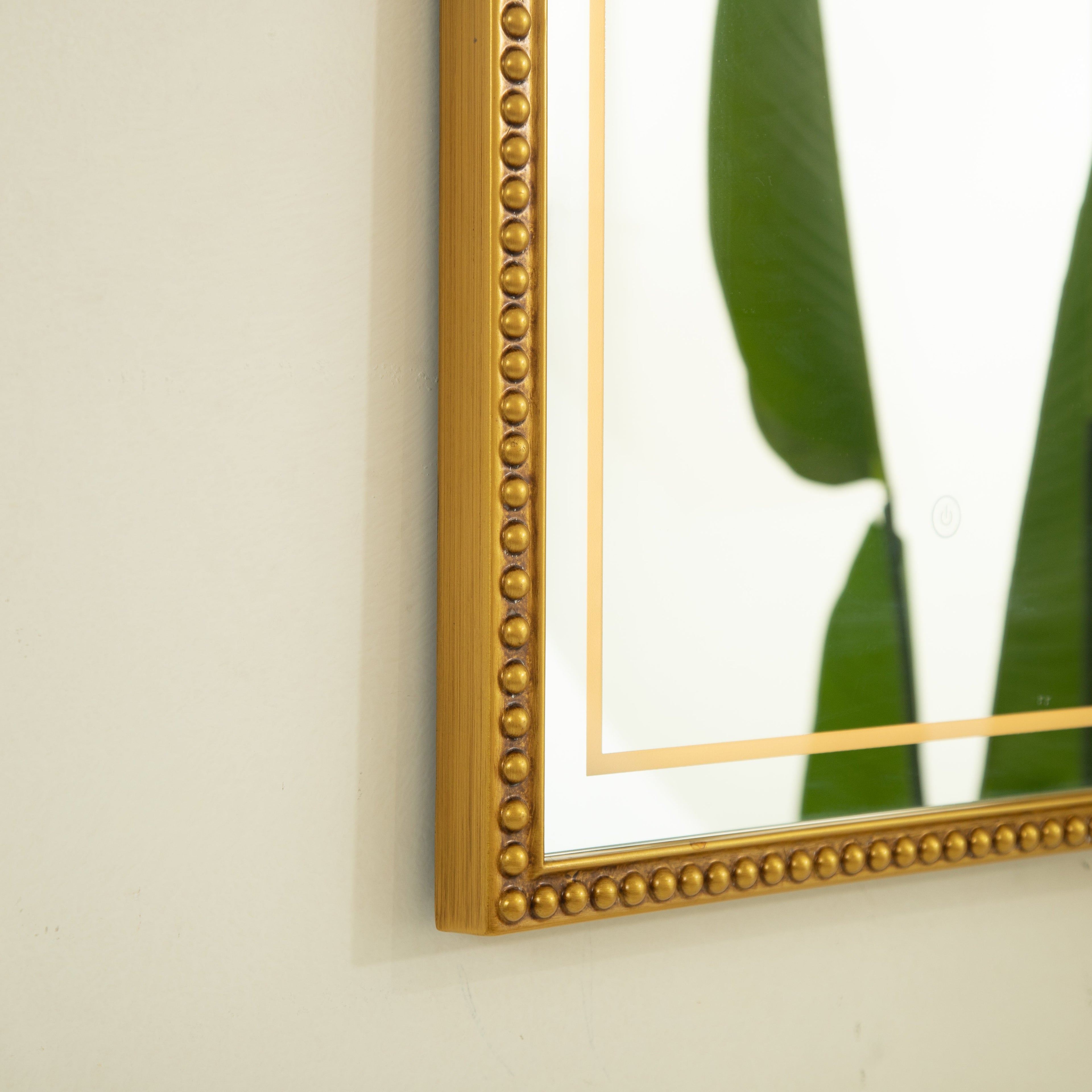 20'' Avri Mirror - Golden Beaded Arch-shaped Decorative Mirror
