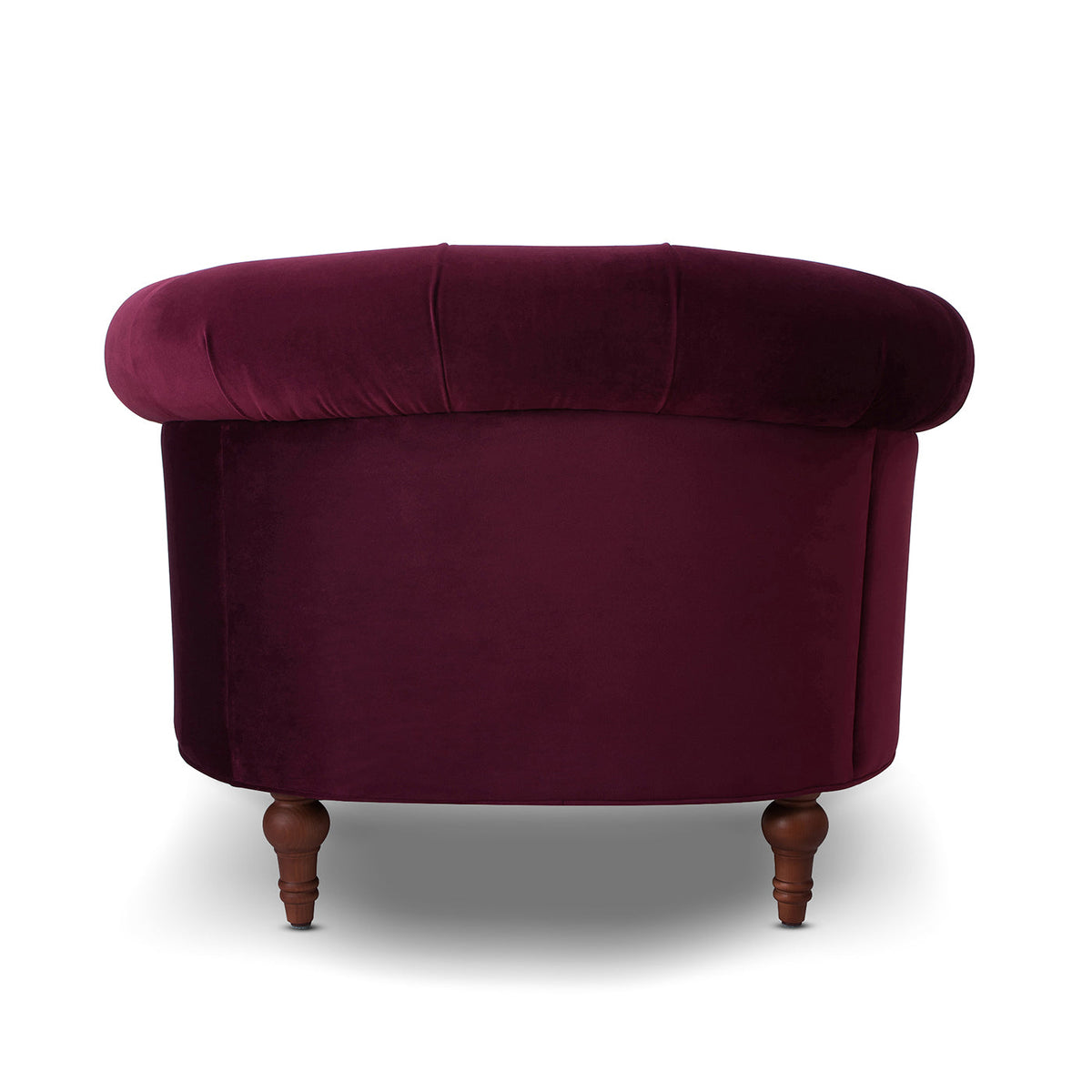 La Rosa Victorian Tufted Upholstered Accent Chair, Burgundy Velvet