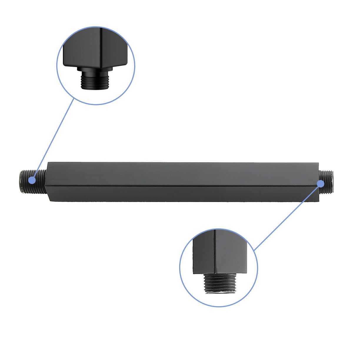 8" Ceiling Mounted Shower Arm With Flange, Matte