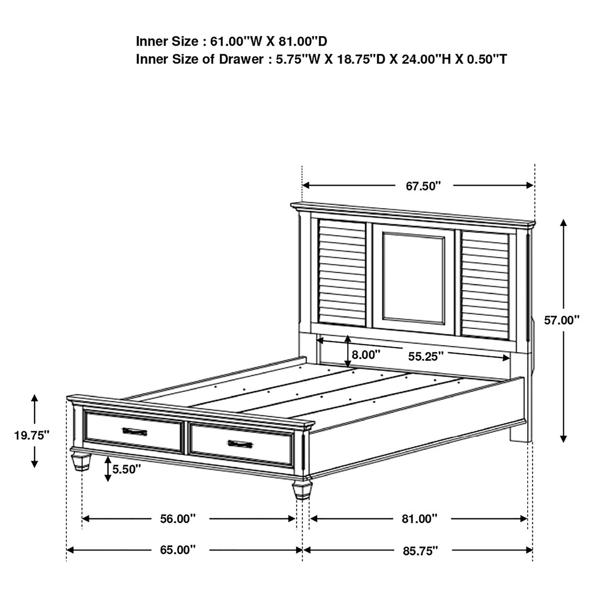 Capistrano Distressed Queen Bed