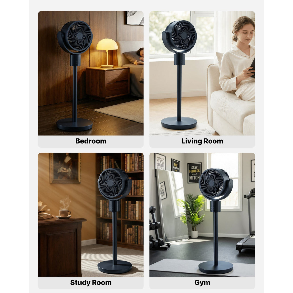 7-Inch Pedestal Fan - Oscillating Standing Floor Fan