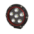 ANZO Universal 4in Round White LED Light w/ Red Bezel 861180