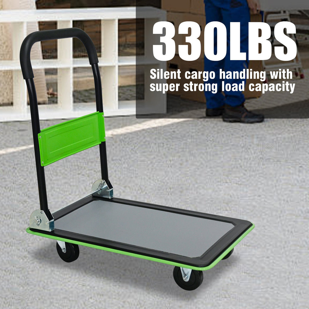Flatbed Cart with 330lbs Heavy Duty Capacity
