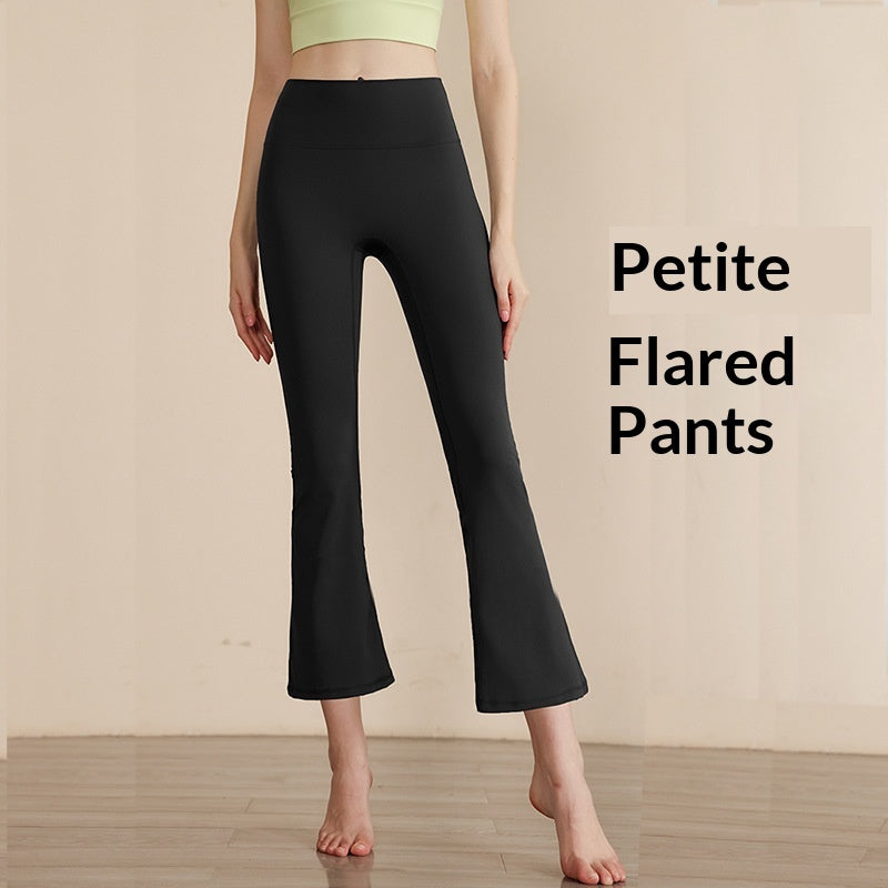 New Wide-Leg Yoga Pants For Women, High-Waisted Stretch Sports Pants For Small People, Yoga Boot-Cut Pants, Fitness Nine-Point Flared Pants