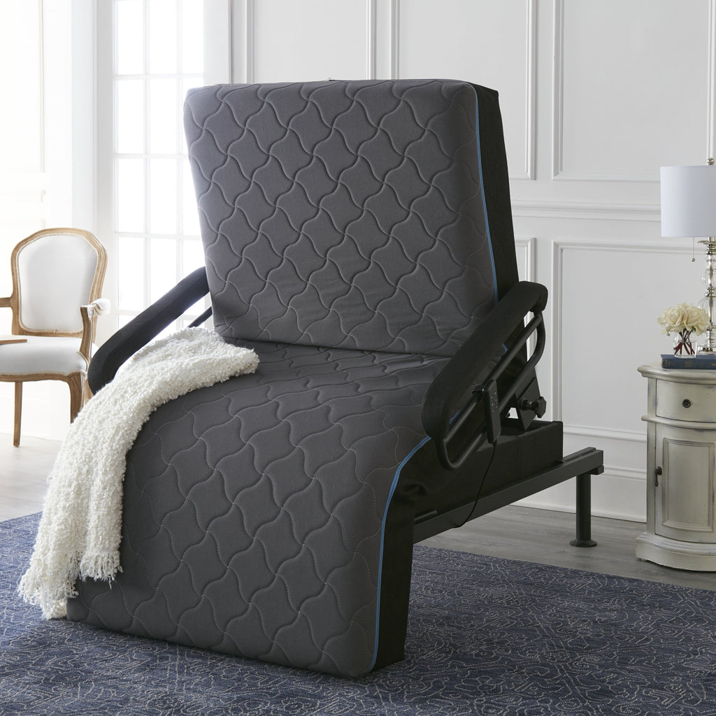 Twin Adjustable Sit to Stand Bed With Remote