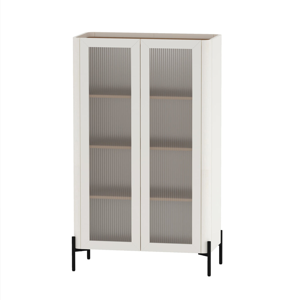 Abbey 32" Tempered Glass Bookcase Cabinet