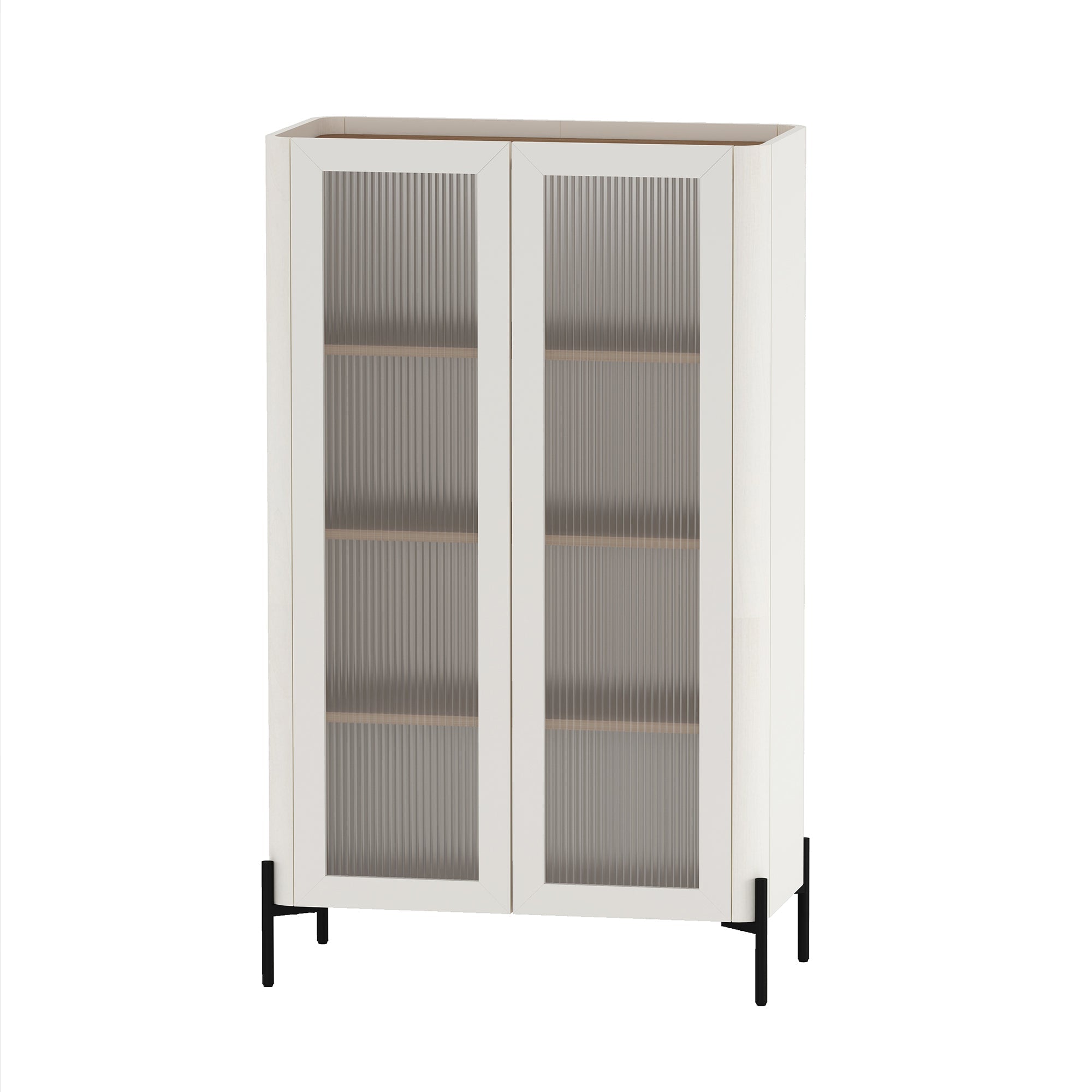 Abbey 32" Tempered Glass Bookcase Cabinet