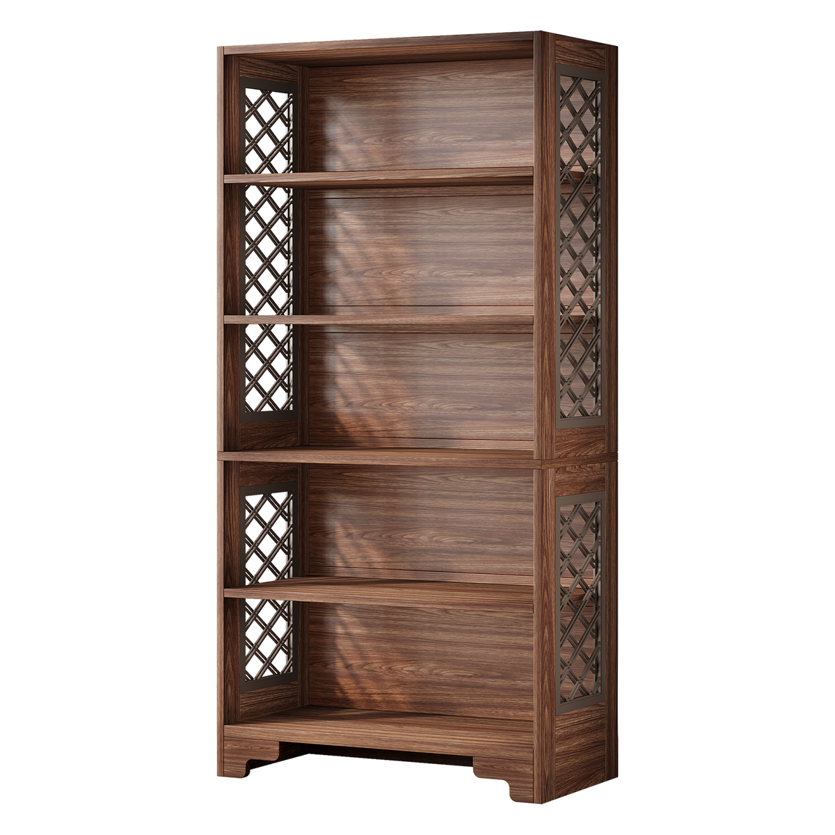 70.8" 6-Tier Vintage Bookcase