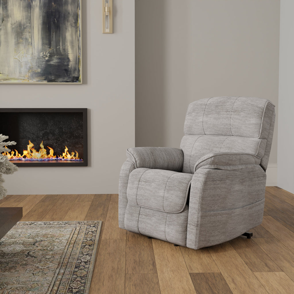 Plush Fabric Power Lift Chair In Lucie Dove