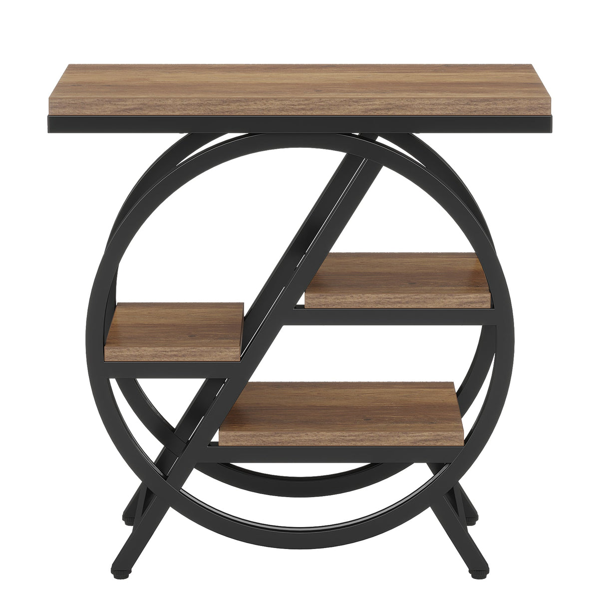 End Table Set of 2 with 3 Storage Shelves