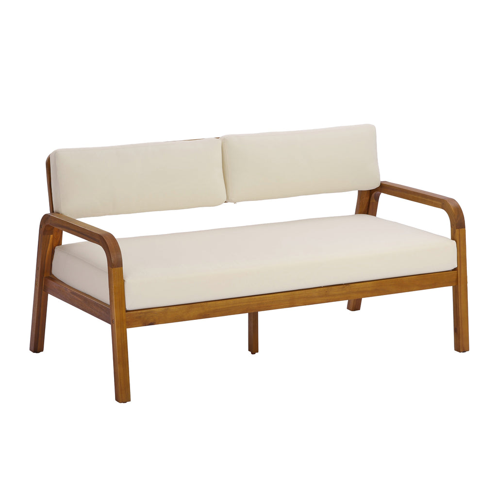 4-Piece Outdoor Sofa Set with Cushions Outdoor Loveseat & Coffee Table Set