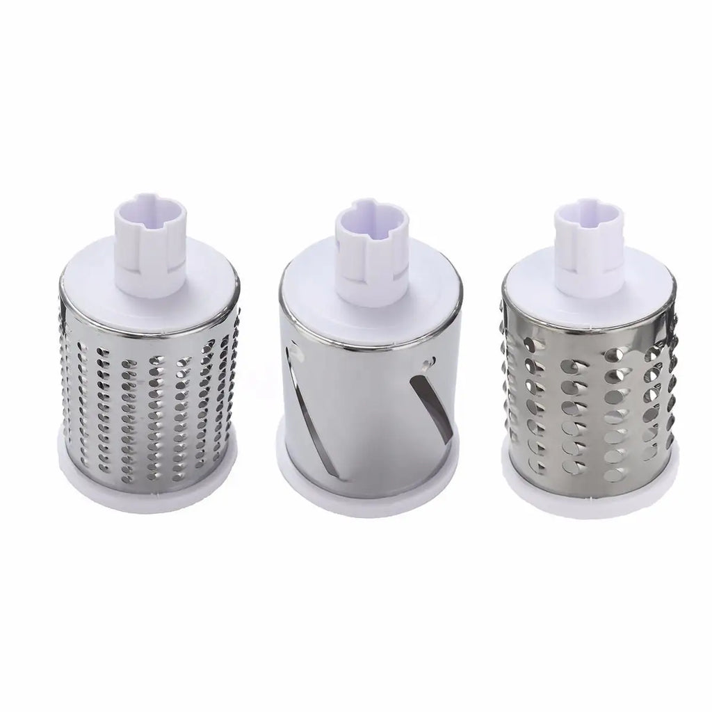 Manual Rotary Mandoline Slicer with 3 Drum Blades