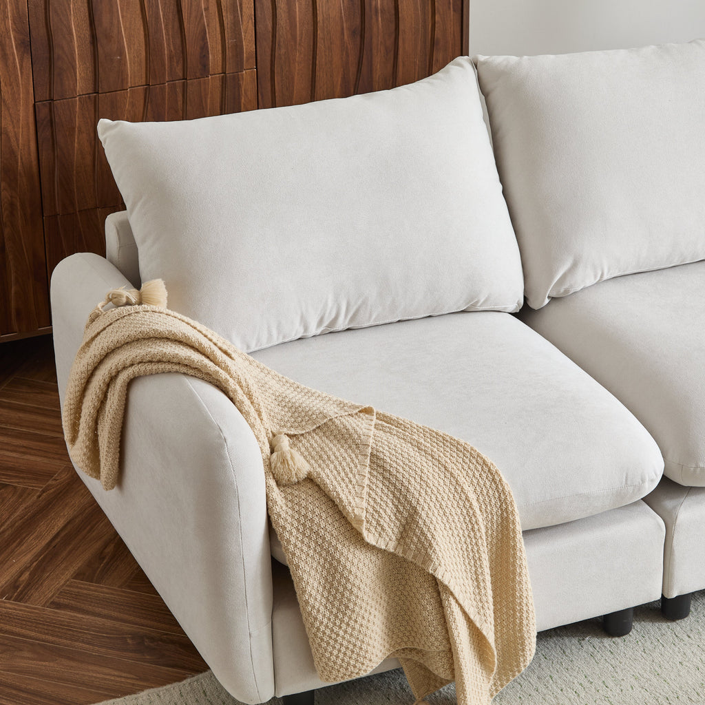 99 in. 4-Piece L Shaped Modular Free Combination Sectional Sofa